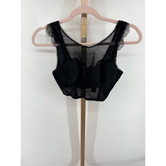 VICTORIA SECRET Women’s Dream Angels black Lace Underwire Bra Bralette size 36B - Picture 1 of 7